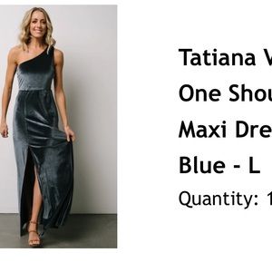 Baltic Born Maxi Velvet Dress - Blue - Never Worn with tags!